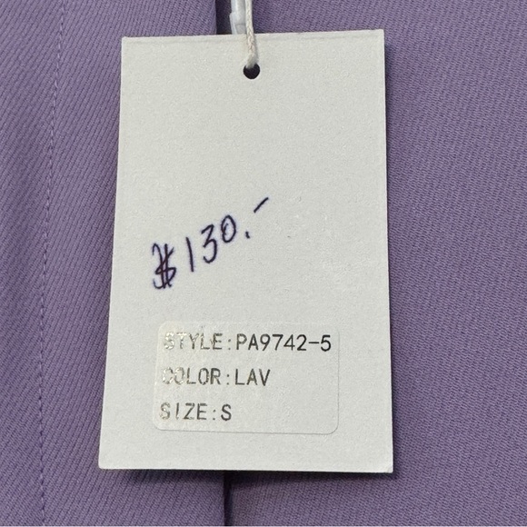 Lucy Paris Lavender Wide Leg Trousers Small High Rise Pleated Dress Pants - Picture 4 of 8